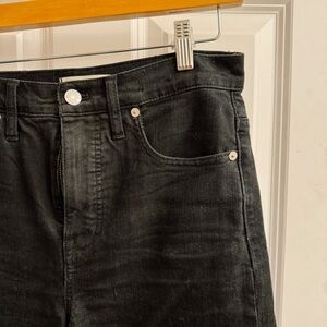 Madewell Slim Wide-Leg Crop Black Jeans